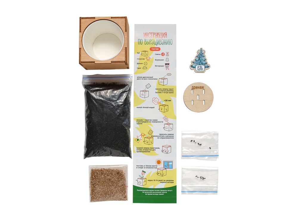 Набор для выращивания Экокуб Magicme Ель Голубая-1