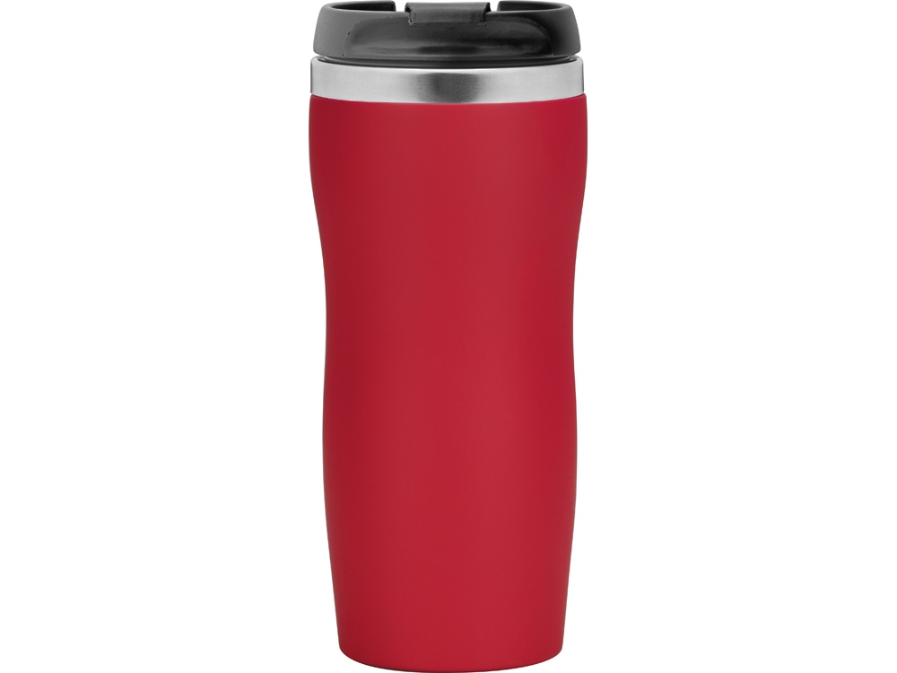 Термокружка Mony Steel 350 мл, soft touch, красный-2