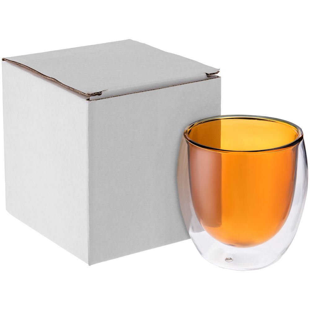 Стакан с двойными стенками Glass Bubble, желтый-3