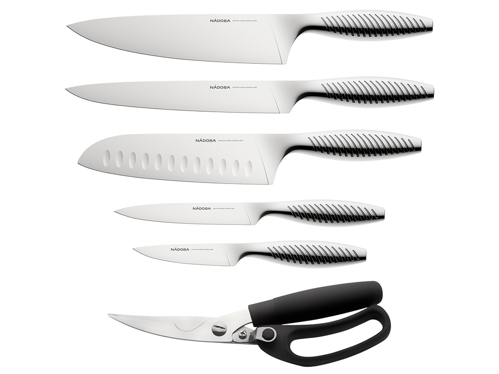 Набор кухонных ножей с блоком, NADOBA, серия VERA-2