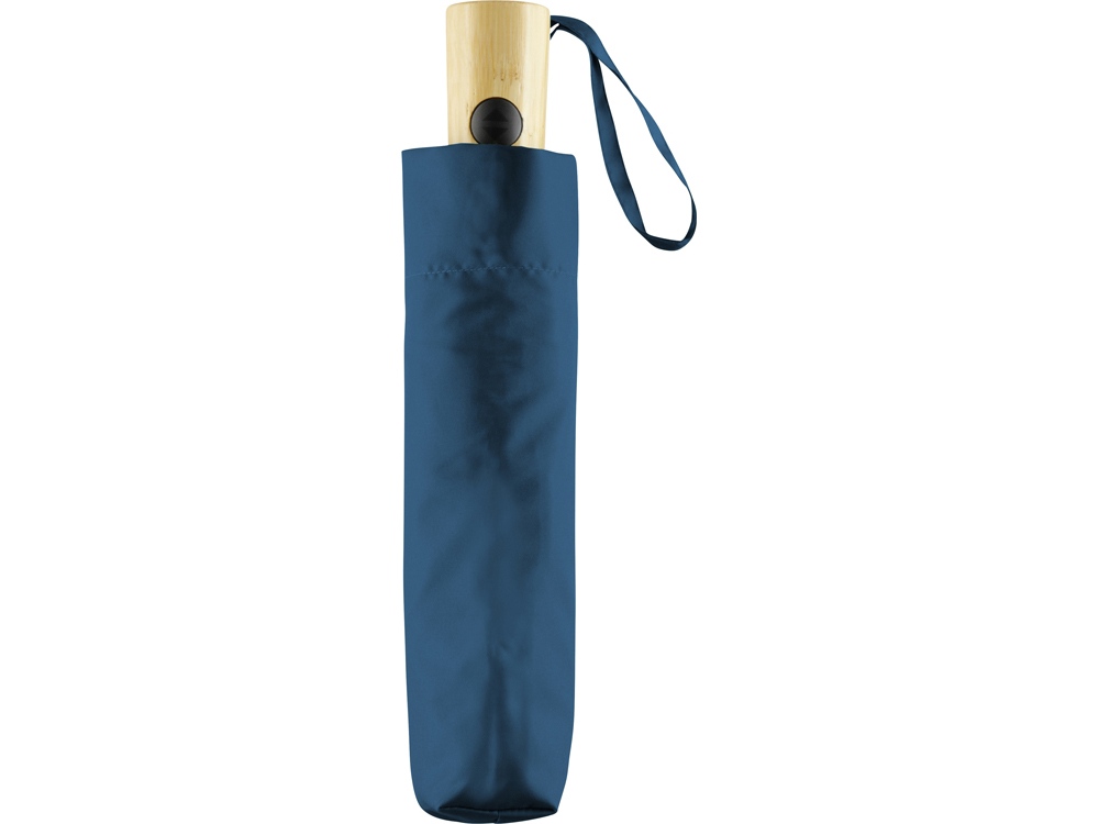 Зонт складной 5429 ÖkoBrella из бамбука, полуавтомат, черный-3