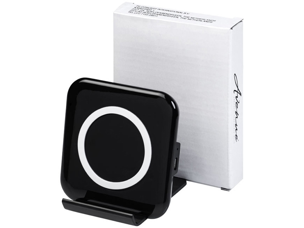 Беспроводная зарядка-подставка для смартфона Catena, черный-0