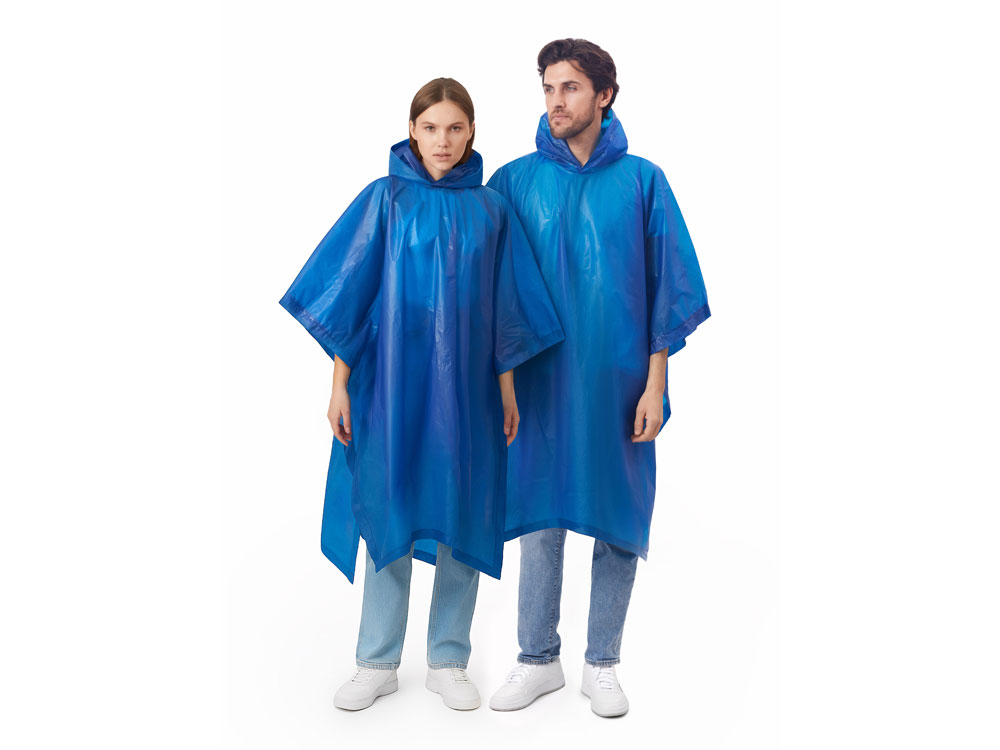 Пончо Hawaii c чехлом унисекс, классический синий-0