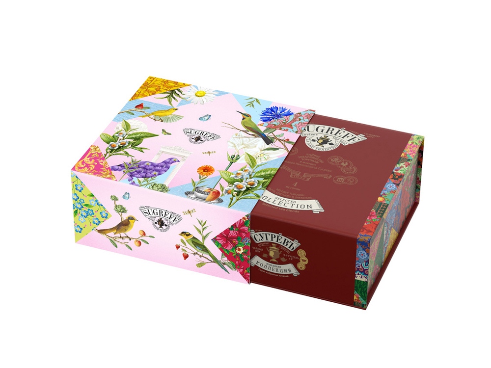 Подарочный набор c купажами чая и сладостями Весенние птицы-3