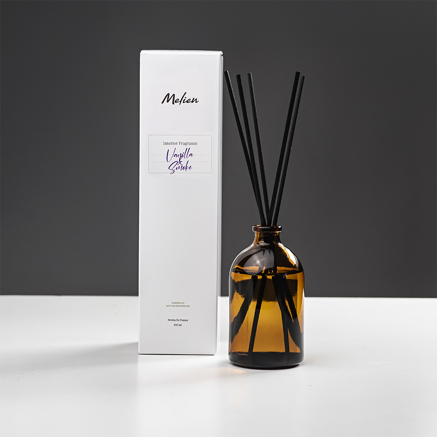 Парфюм для интерьера с аромадиффузором по мотивам Vanilla  Smoke,100мл, стекло, фиолетовый-5