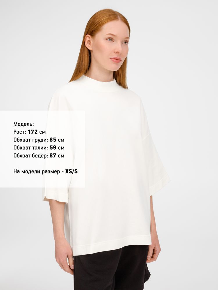 Футболка оверсайз унисекс T9, молочно-белая-2