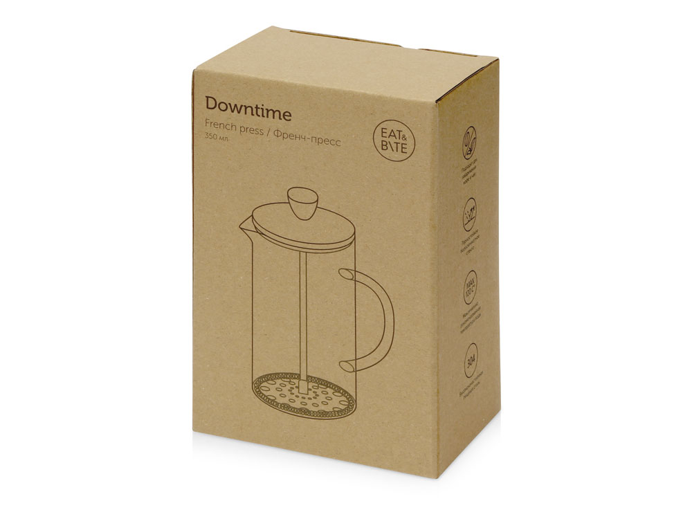 Френч пресс Downtime с деревянной крышкой, 350мл-4