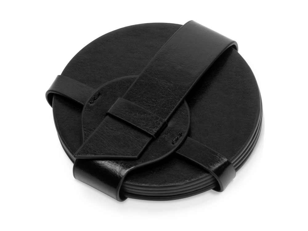 Набор костеров Fabrizio из PU, 4 шт, черный-1