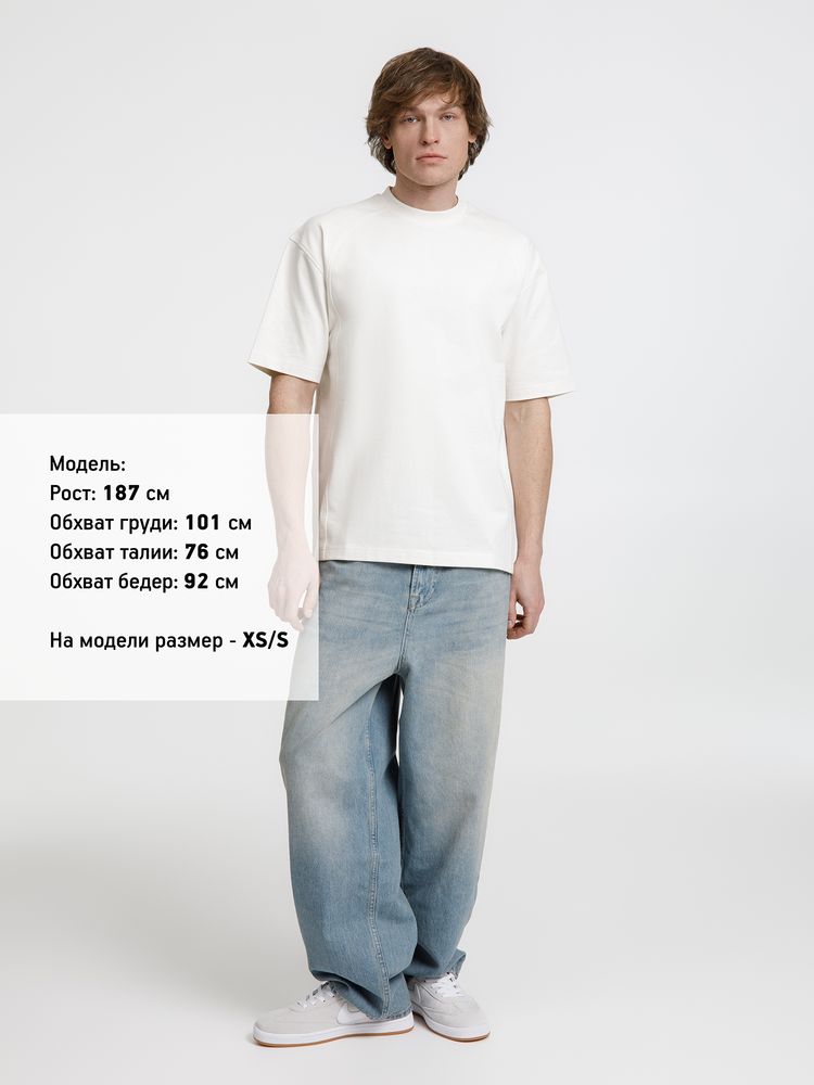 Футболка оверсайз унисекс Sideline, молочно-белая-3