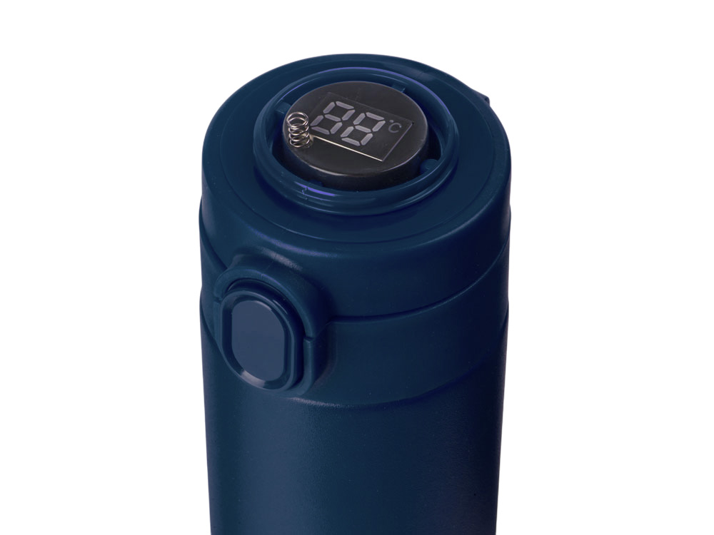 Вакуумная термокружка Waterline с медной изоляцией Bravo, 400 мл, тубус, темно-синий-6