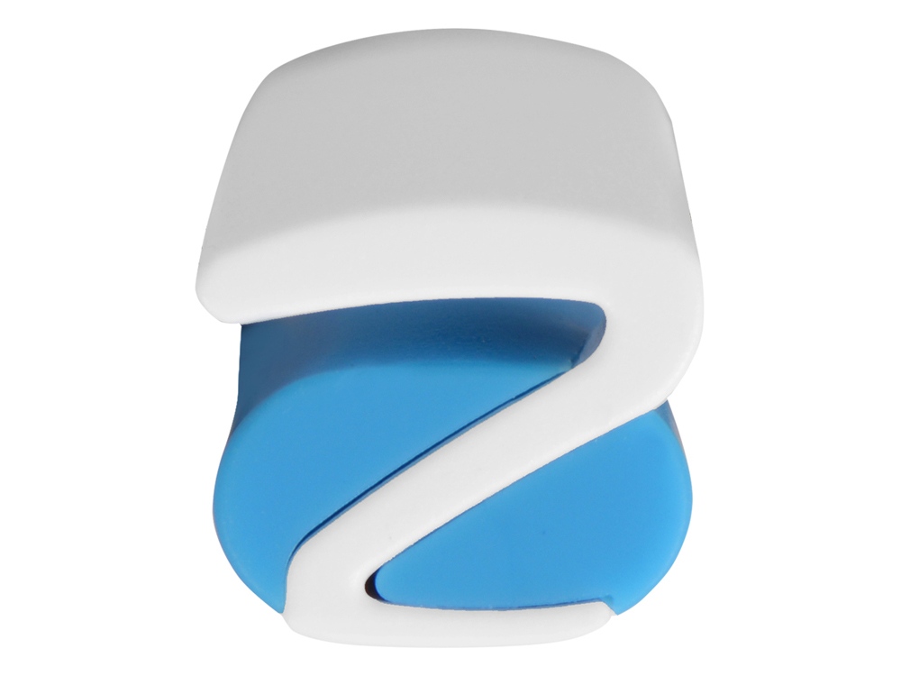 Ручка пластиковая soft-touch шариковая Zorro, голубой/белый-5