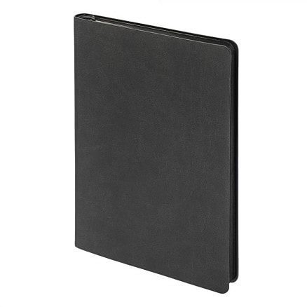 Ежедневник блок в клетку Flexy Soft Touch Latte А5, Черный-1