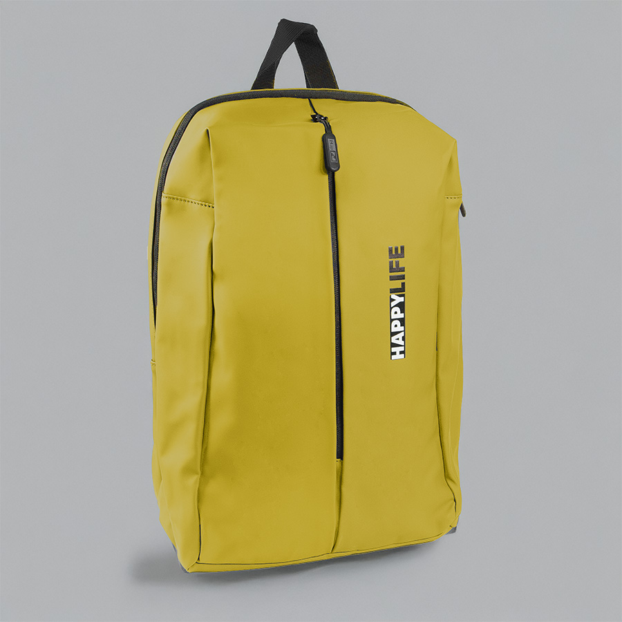 Рюкзак водостойкий "Go", жёлтый, 41 х 29 х15,5 см, 90%  полиуретан 10%полиэстер, желтый-6