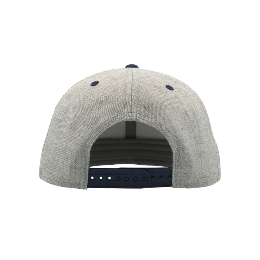 Бейсболка FADER, 6 клиньев, застежка ПВХ, темно-синий, серый-4