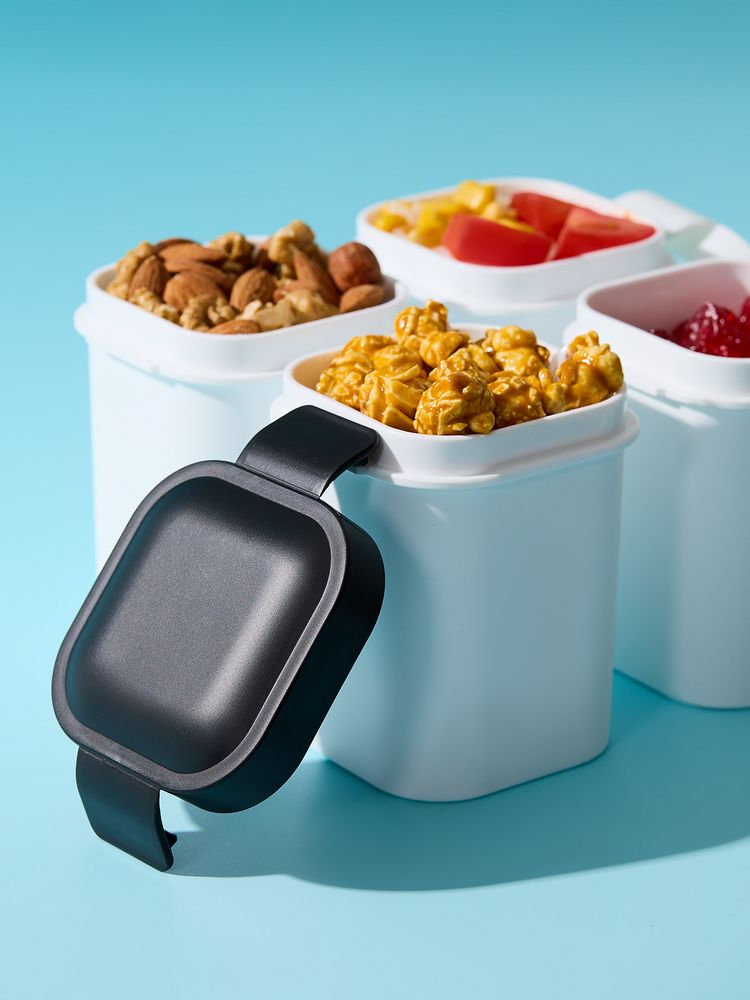 Ланчбокс для снеков Lunch Crunch, белый с черным-4