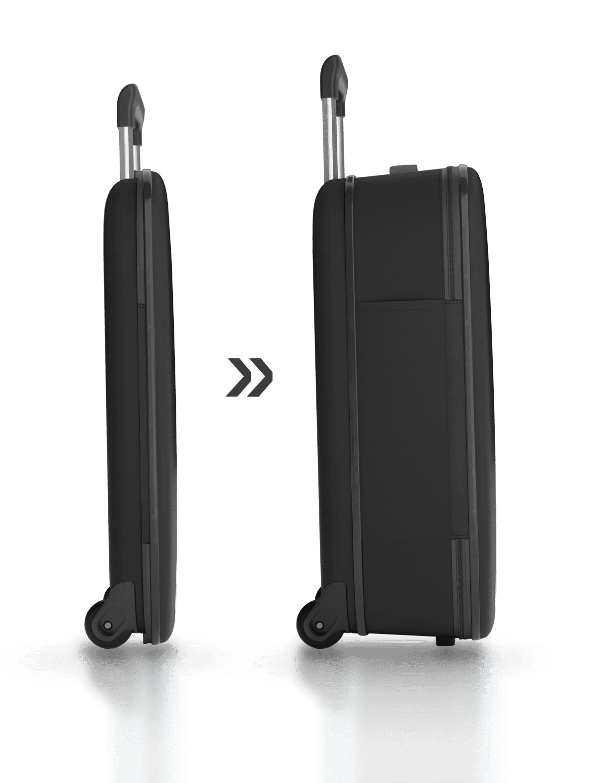 Чемодан складной Rollink Vega II 55x40x20 см, 2 колеса, черный-1