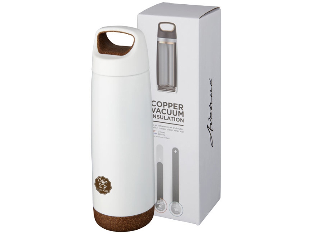 Спортивная медная бутылка с вакуумной изоляцией Valhalla объемом 600 мл, белый-5