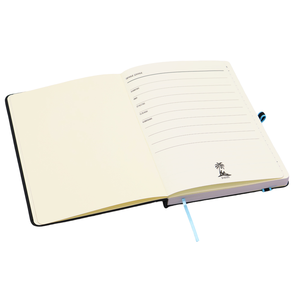 Ежедневник A5 недатированный Sir Lewis в твёрдом переплёте, Голубой-1