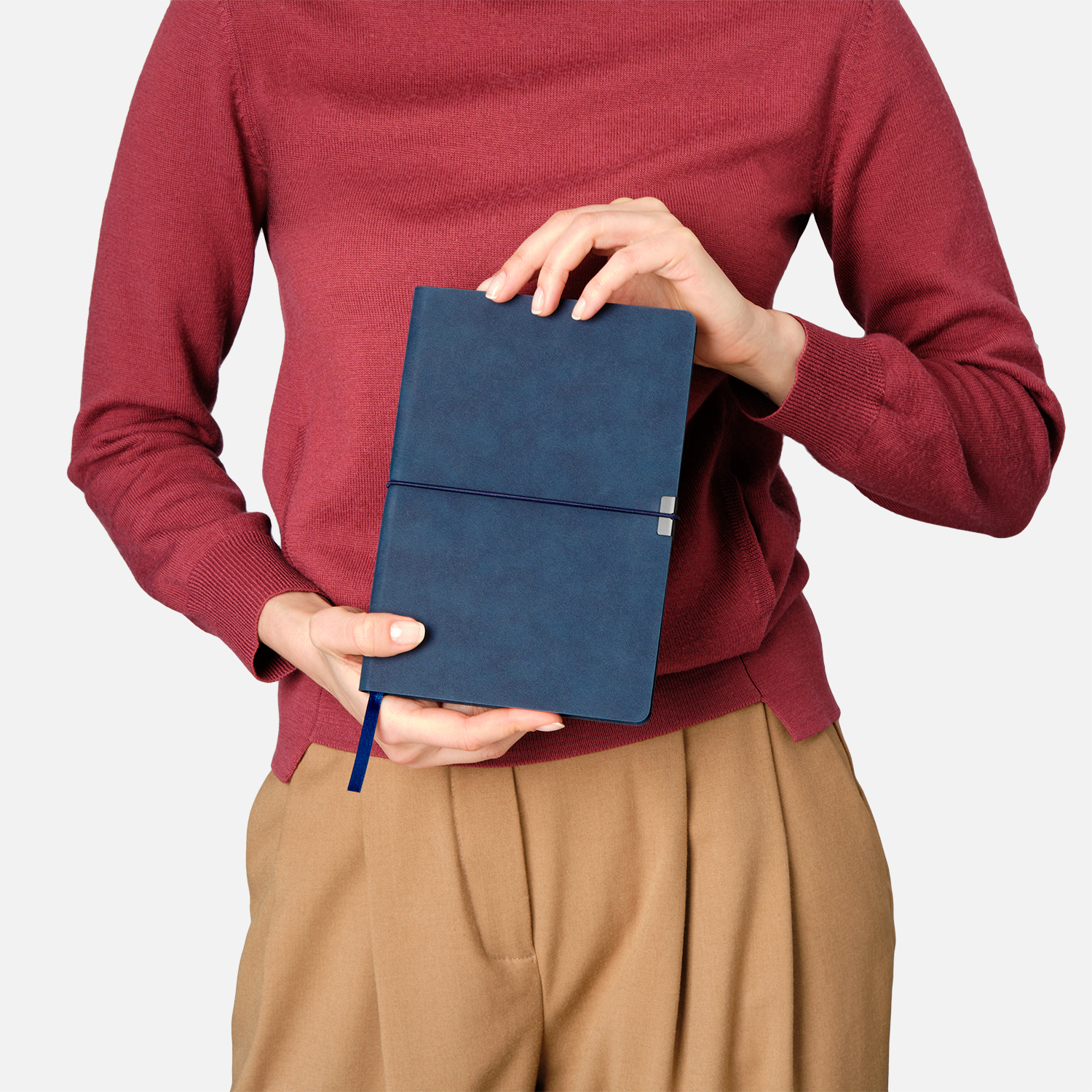 Ежедневник In Velour недатированный, синий-11