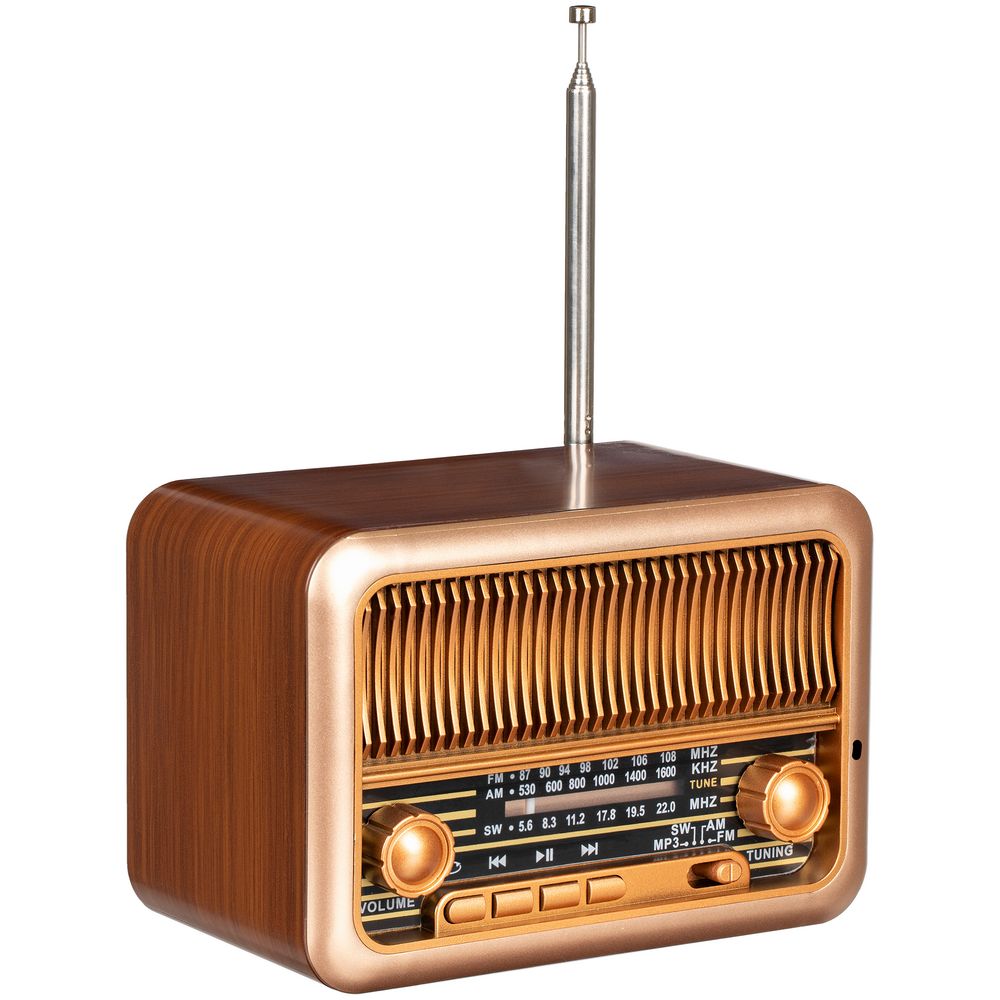 Bluetooth-колонка с радио Beatnik, коричневая-3