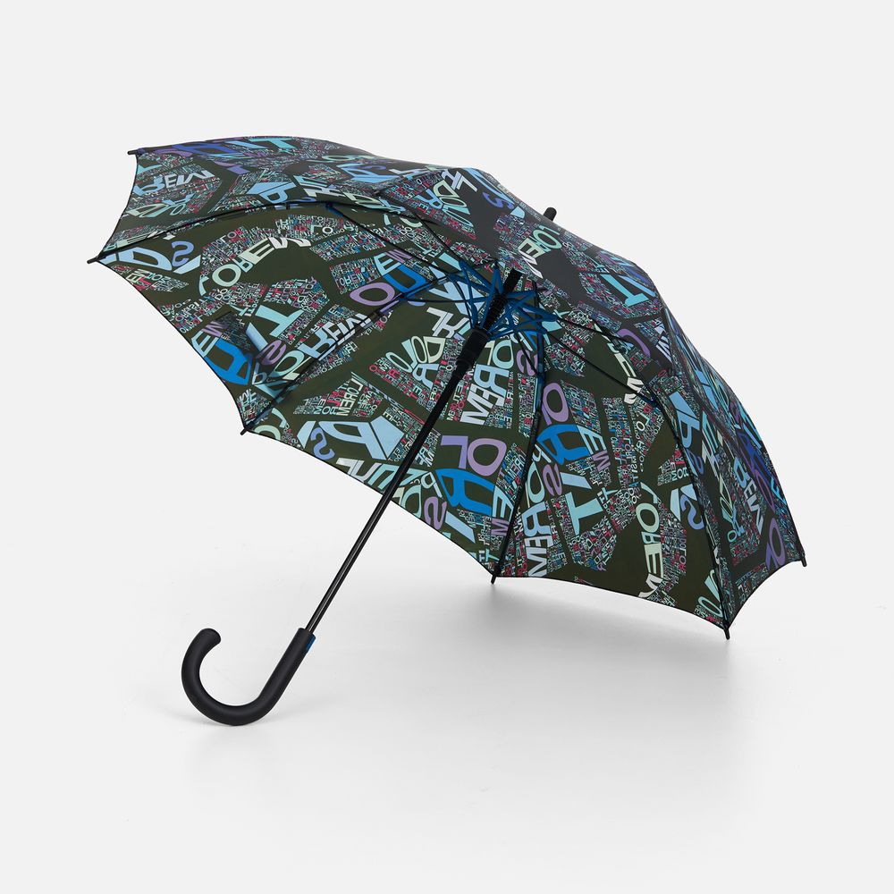 Зонт-трость Undercolor с полной запечаткой на заказ, с голубыми спицами-0