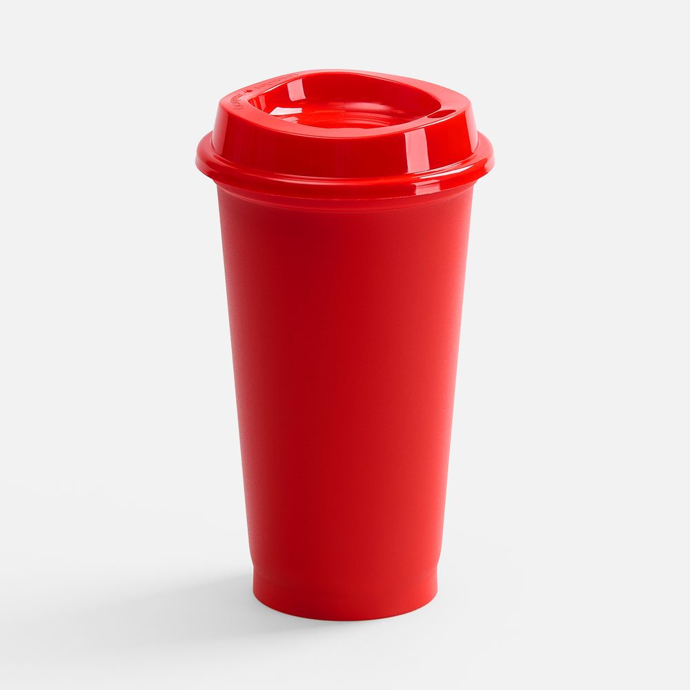 Стакан с крышкой Color Cap, ver.2, красный-0