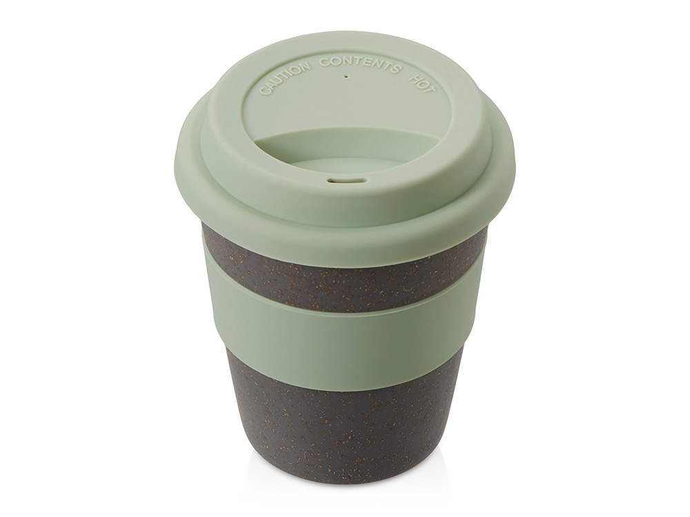 Стакан с силиконовой крышкой Cafe, olive-0