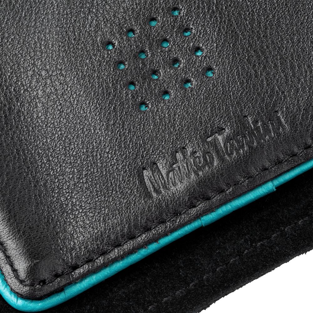 Кошелек Partinico, черный с бирюзовым-3