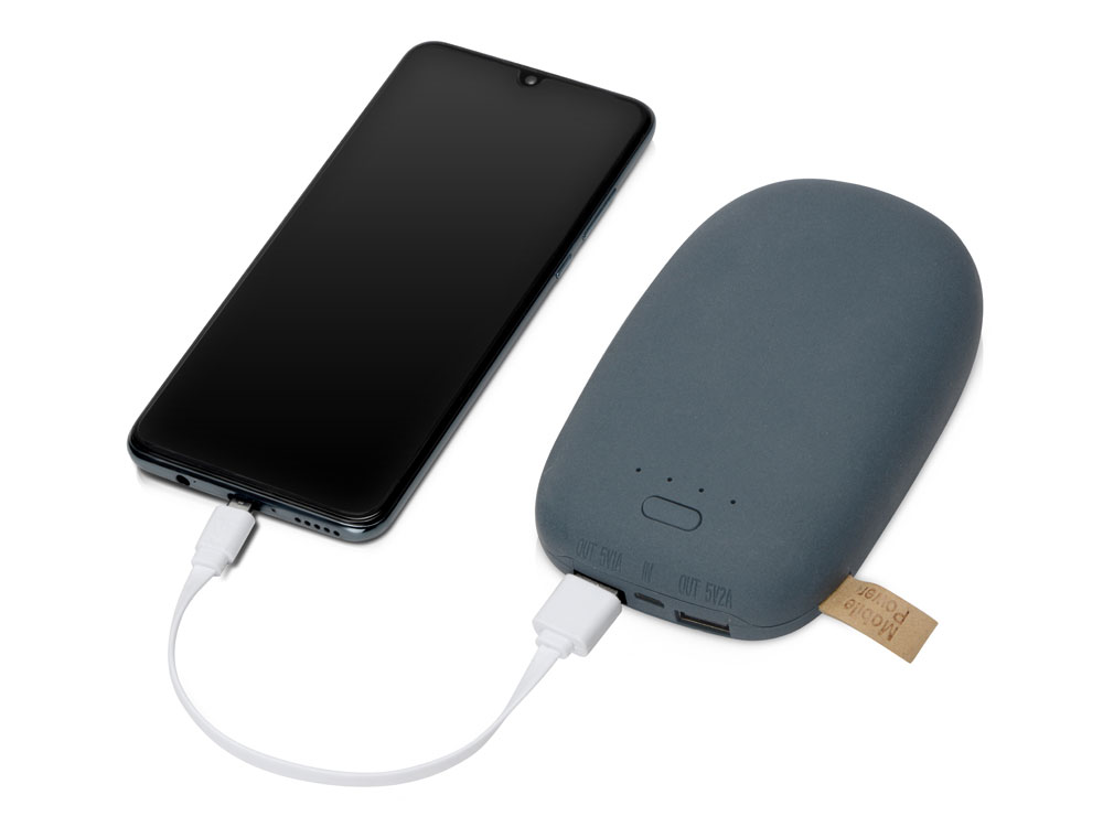 Внешний аккумулятор в форме камня Stone, 10400 mAh, темно-серый-1