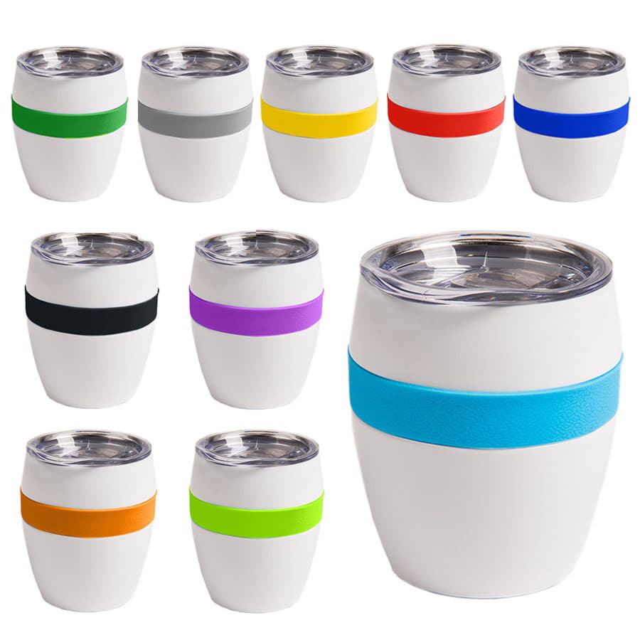 Термокружка LINE, белый, зеленое яблоко-11