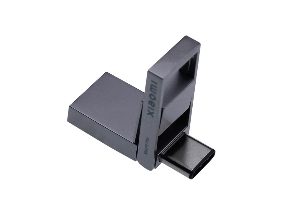 USB 3.0-флешка на 64 Гб с разъемами USB-A и Type-C, серебристый-1