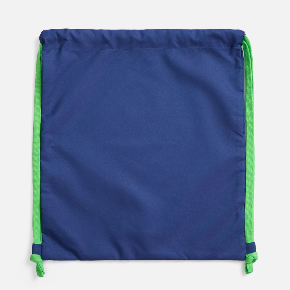 Рюкзак B3, синий с зелеными лямками-2