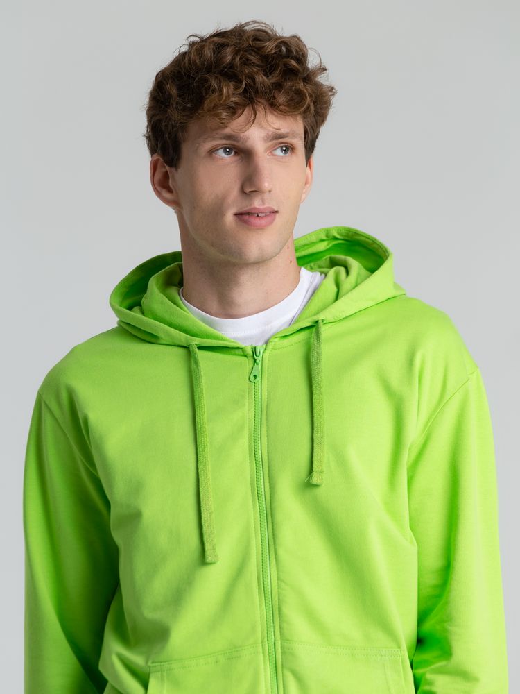 Толстовка на молнии с капюшоном Siverga 2.0, зеленое яблоко-3