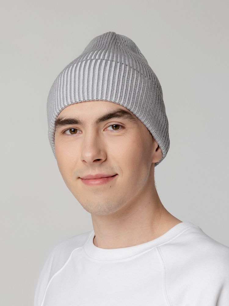 Шапка Nobilis, белая с серым-2