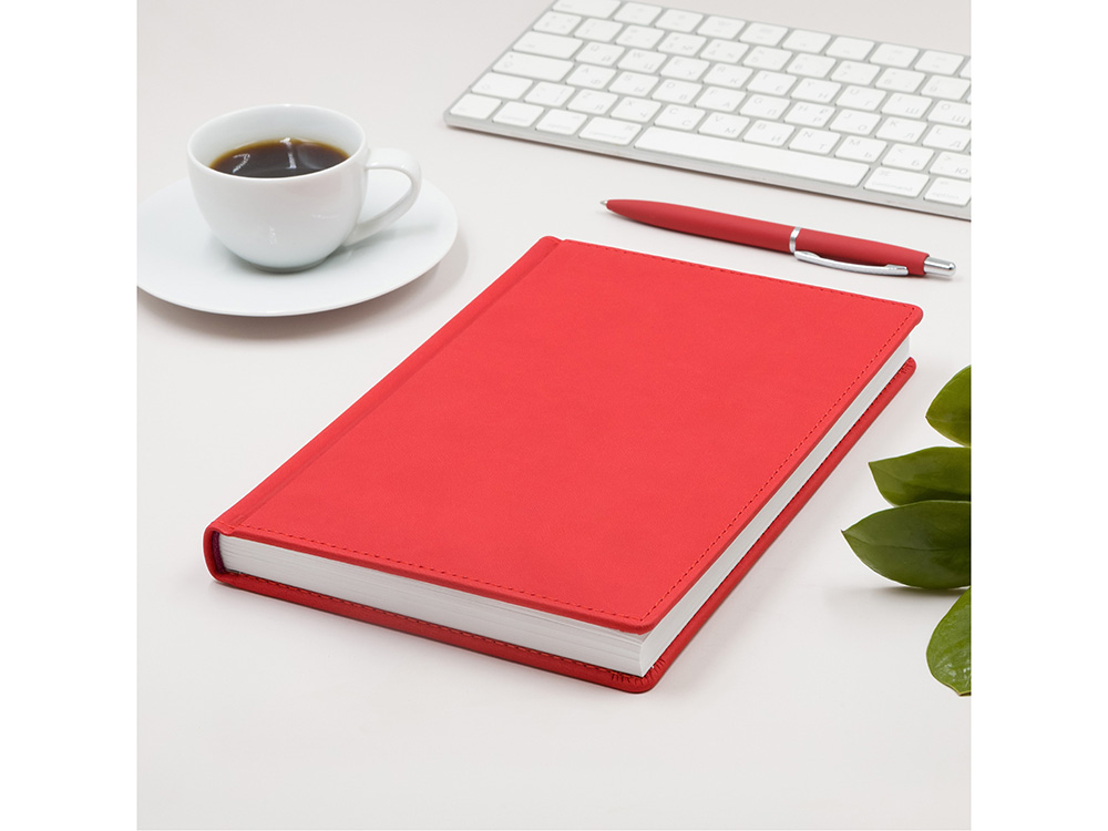 Ежедневник А5 датированный Velvet 2026, красный-2