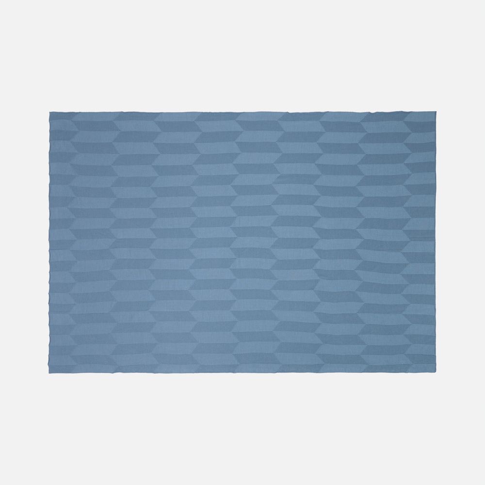 Плед Rombus, синий (дымчатый)-2