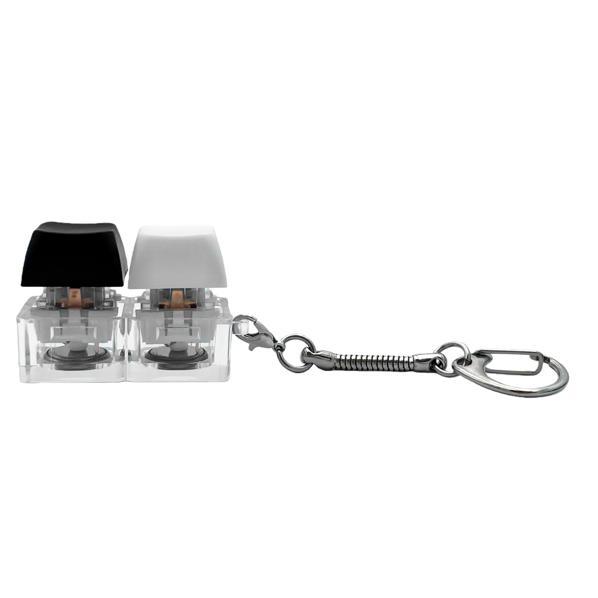 Брелок KeyDuo с LED подсветкой (фонарик), Черно-Белый-2