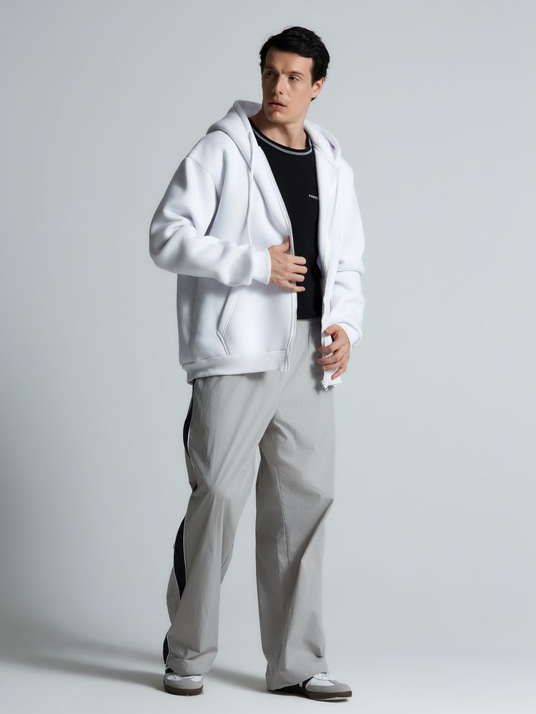 Толстовка на молнии с капюшоном Siverga 2.0, белая-5