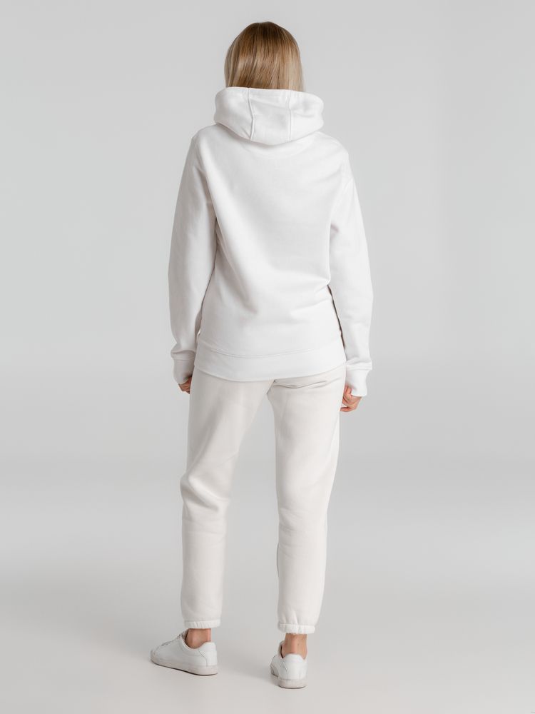 Толстовка с капюшоном унисекс King, белая-5