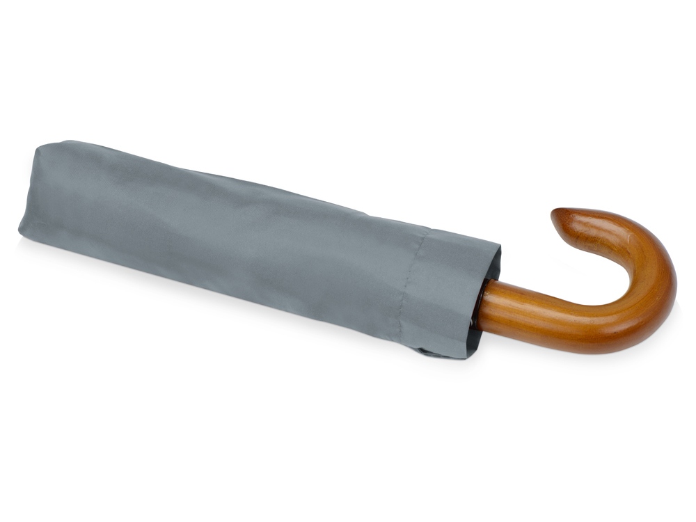 Зонт складной Cary, полуавтоматический, 3 сложения, с чехлом, серый-4