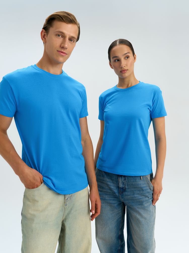 Футболка унисекс Regent 150, ярко-бирюзовая-8