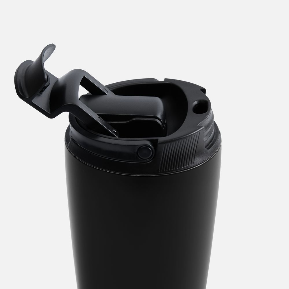 Термостакан с двумя поильниками Duetta, черный-2