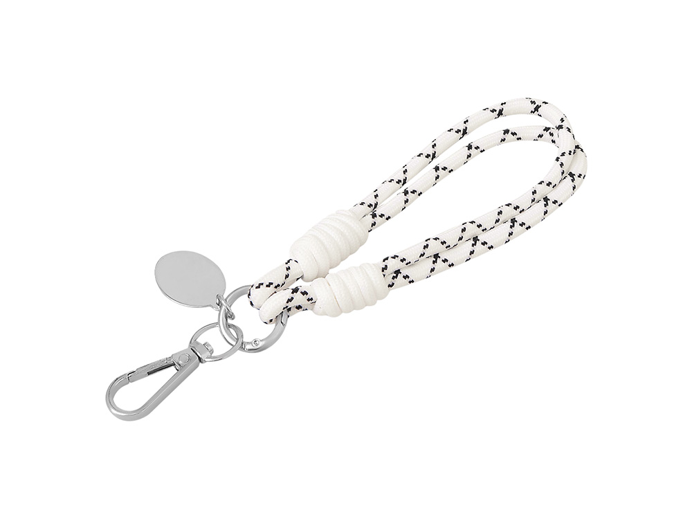 Брелок-браслет Bohemian c тканевым держателем для телефона, бело-черный-3