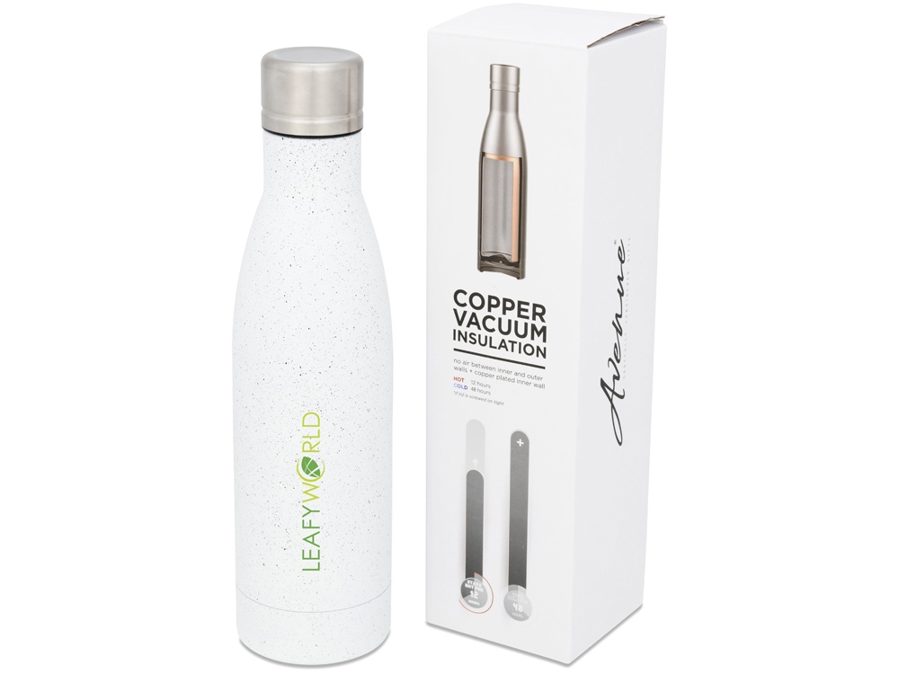 Бутылка Vasa в крапинку с вакуумной изоляцией, белый-3