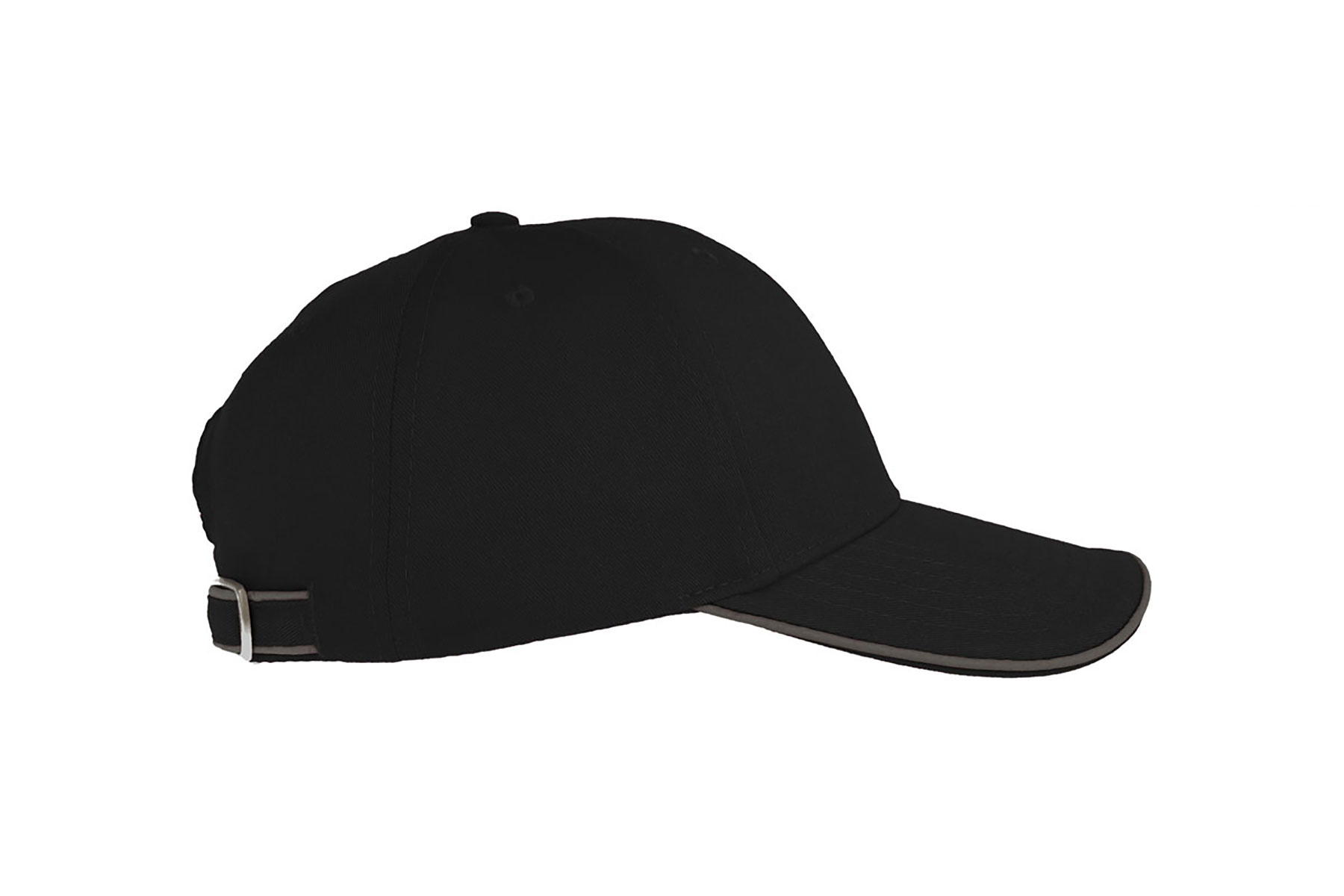 Бейсболка REFLECT со светоотражающими деталями, 6 клиньев,  металлическая застежка, черный-8