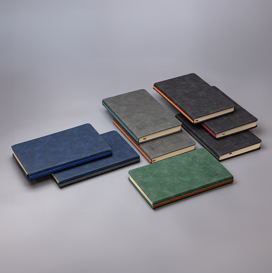 Ежедневник недатированный Muse, темно-серый, А5, с оранжевой декоративной полосой, блок в линейку, темно-серый, оранжевый-5