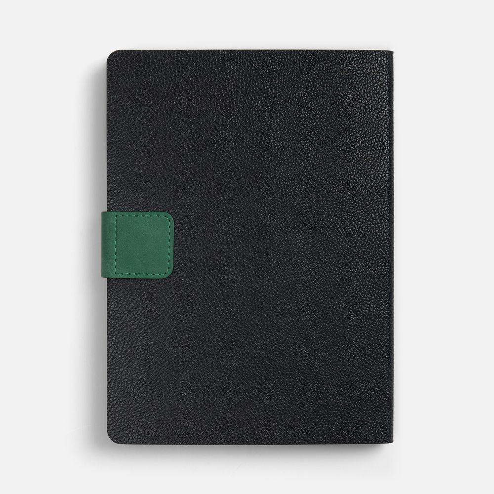 Ежедневник Boom, недатированный, черный с зеленым-2