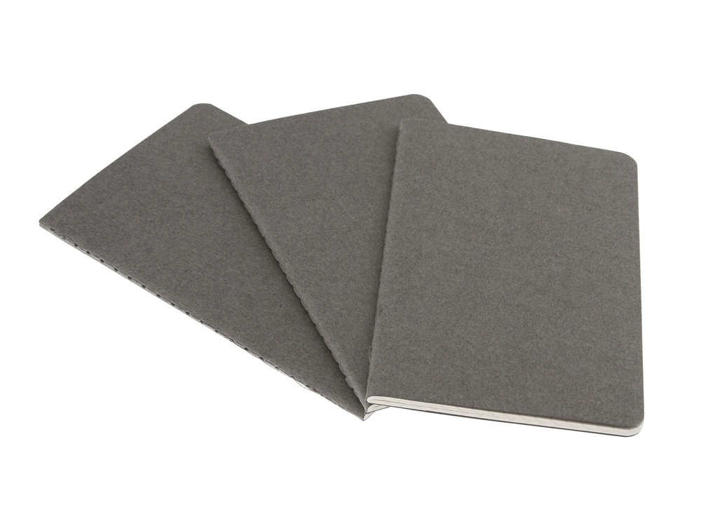 Записная книжка Moleskine Cahier (в линейку, 3 шт.), Pocket (9х14см), серый-1