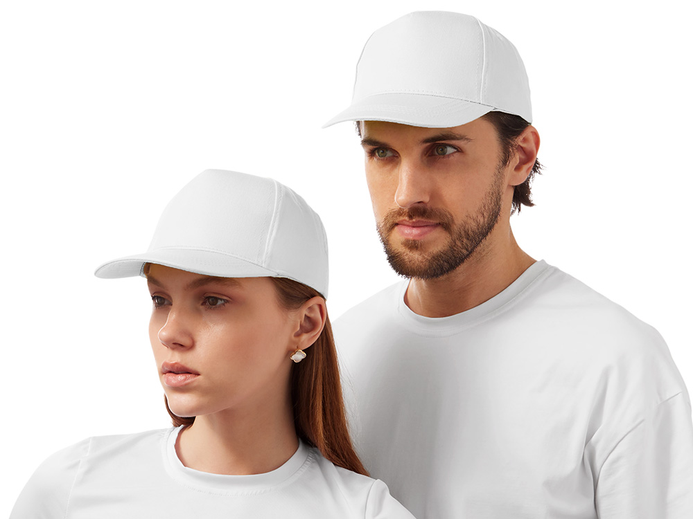 Бейсболка Мемфис 230 5-панельная, белый-0