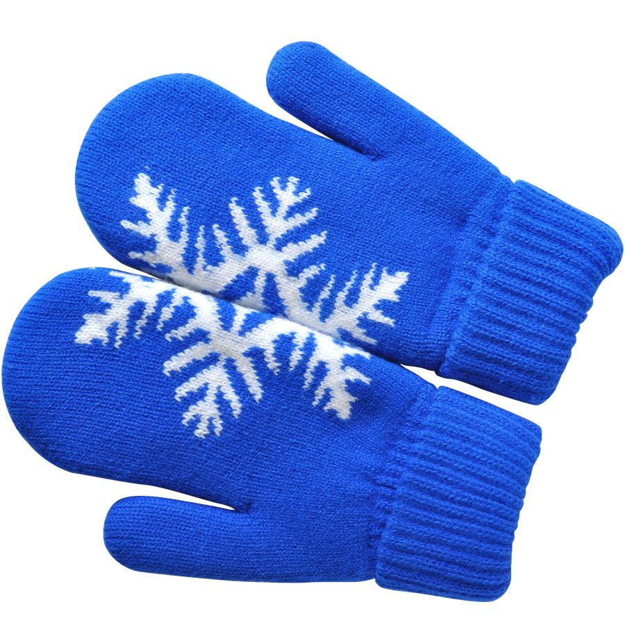 Варежки "Сложи снежинку!" с теплой подкладкой, синий-0